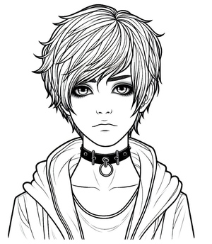 Um Garoto com Estilo Gótico