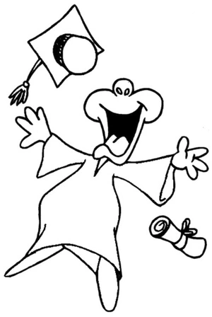 Página para Colorir Formatura Infantil