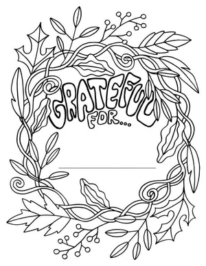 Página para Colorir Momentos de Gratidão