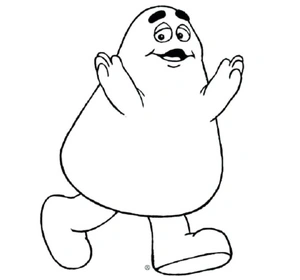 Personagem sorridente caminhando, easy Careta coloring page, free printable