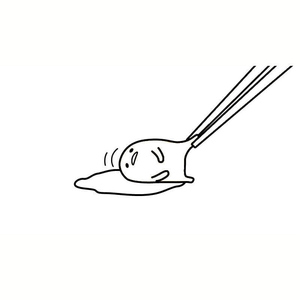Página de Colorir Gratuita do Gudetama para Crianças