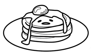 Página para Colorir Gratuita do Gudetama