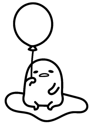 Gudetama com um Balão