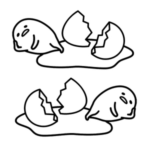Página para Colorir de Gudetama para Imprimir