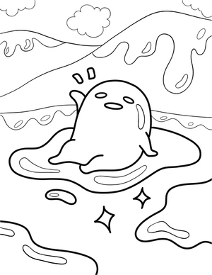 Página para Colorir Página para Colorir do Gudetama para Imprimir