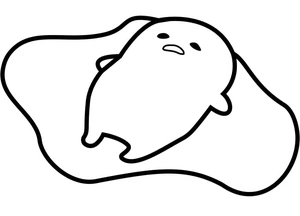 Página para Colorir Página para Colorir Relaxante do Gudetama para Imprimir