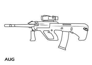 Página para Colorir Augusta Gun