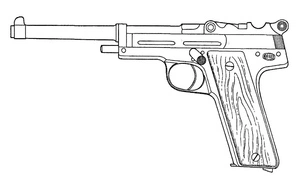 Página para Colorir Página para Colorir de uma Arma
