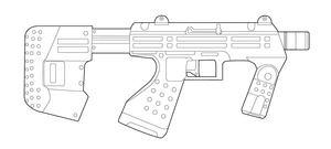 Página para Colorir Arma de Fogo