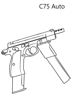 Página para Colorir Arma C75