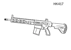 Página para Colorir Arma HK417