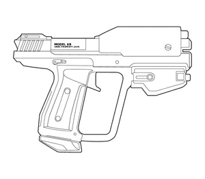 Página para Colorir Arma Super Legal