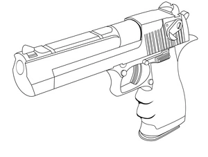Página para Colorir Armas de Fogo Típicas