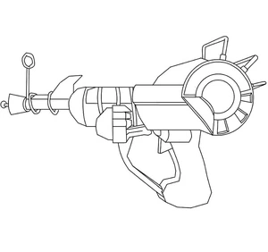 Página para Colorir Arma de Videogame