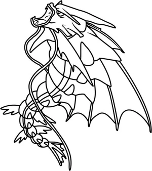 Página para Colorir Gyarados Gigante Pokémon