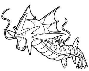 Página para Colorir Gyarados Maravilhoso