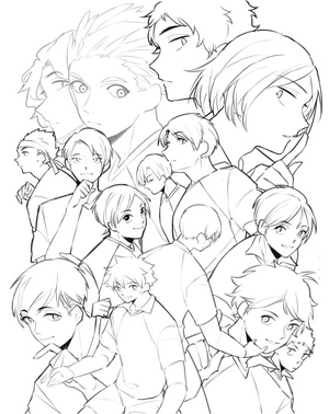 Página para Colorir Personagens de Haikyuu