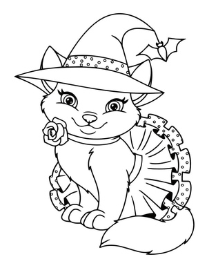 Gatinha Adorável de Halloween