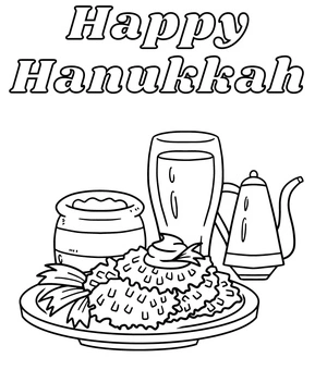 Página para Colorir Hanukkah Grátis