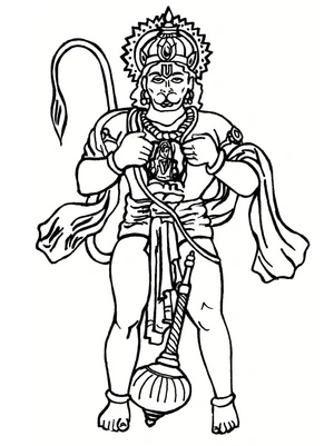 Página para Colorir Imprimir a página para colorir com Hanuman