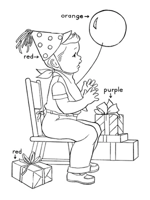 Página para Colorir Feliz Aniversário do Menininho