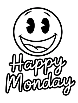 Página para Colorir Página para Colorir Smiley Monday