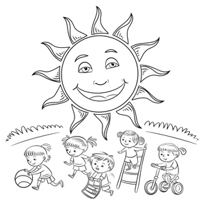 Página para Colorir Feliz Domingo