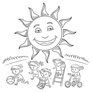 Página para Colorir Página para Colorir Feliz Domingo
