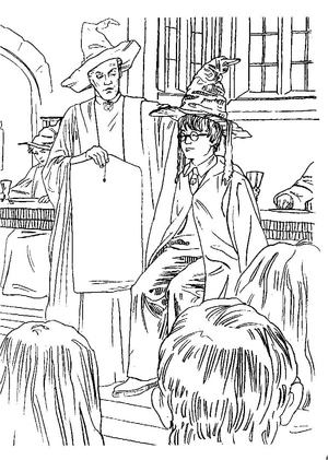 Página para Colorir Harry Potter jovem