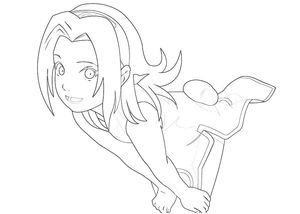 Página para Colorir Sakura a Brilhante
