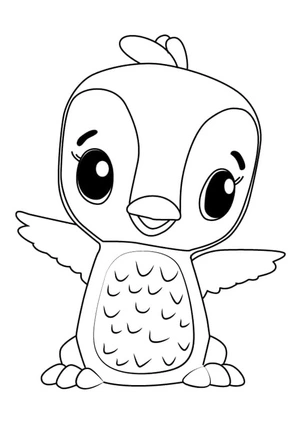 Página para Colorir Penguala Hatchimals
