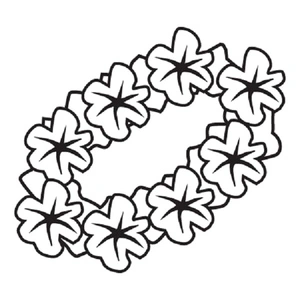 Página para Colorir Guirlanda Lei