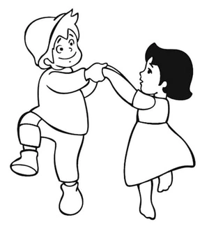 Página para Colorir Heidi e Peter