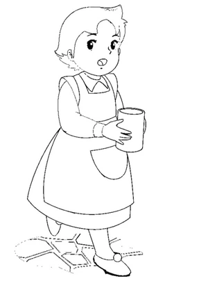 Página para Colorir Heidi é Adorável