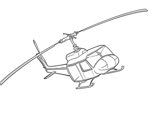 Página para Colorir de Helicóptero