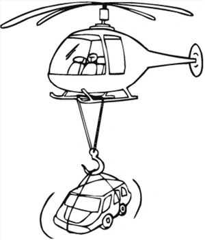 Página para Colorir Página para Imprimir de Resgate de Helicóptero
