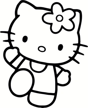 Página para Colorir Página de Colorir Adorável Hello Kitty