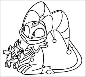 Página para Colorir Personagem de Helluva Boss chamado Fizzarolli