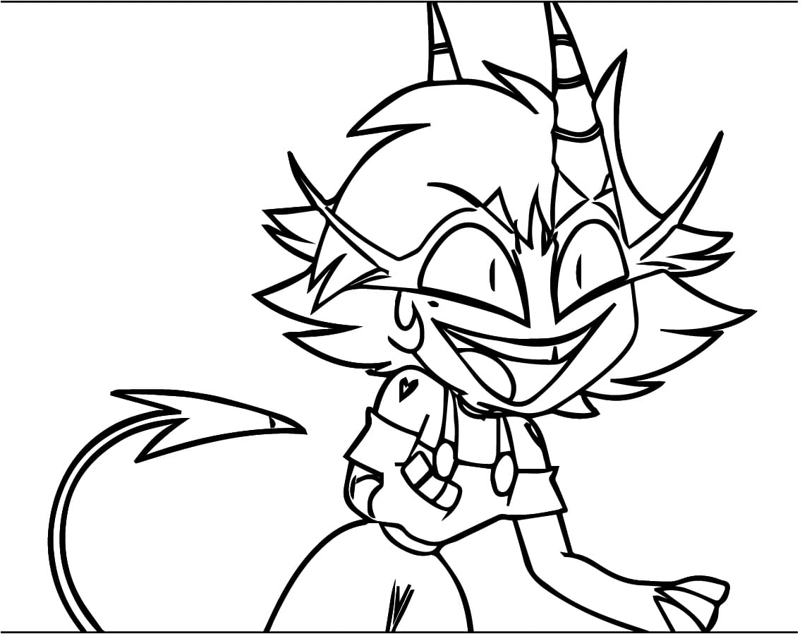 Página para Colorir Millie de Helluva Boss