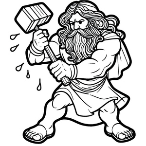 Hephaestus para colorir