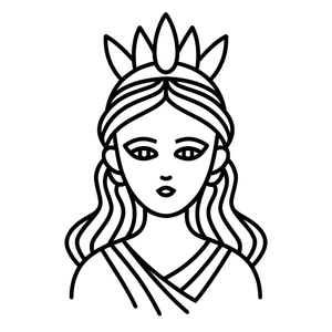 Página para Colorir Hera Simplificada