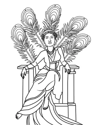 Página para Colorir Hera, a Deusa da Grécia Antiga