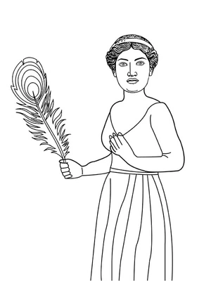 Página para Colorir Hera, a Deusa das Mulheres
