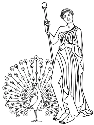 Página para Colorir Hera, a Deusa