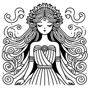 Página para Colorir Página para Colorir Hera para Imprimir