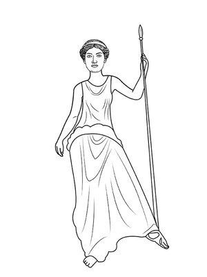 Página para Colorir A Deusa Divina das Mulheres