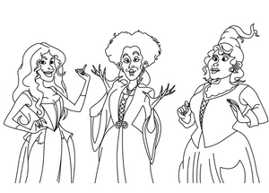 Página para Colorir Personagens de Hocus Pocus