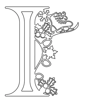 Página para Colorir Página para Colorir Letra do Alfabeto "I" do Natal
