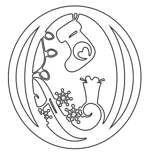 Página para Colorir Página para Colorir Letra O do Alfabeto de Natal
