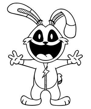 Página para Colorir Hoppy Amarelinha, o Coelhinho Amigável